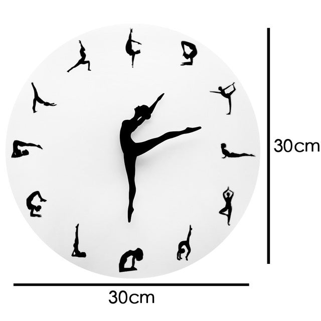 Yoga Wall Clock: Silent Mindful Decor for Studios & Homes