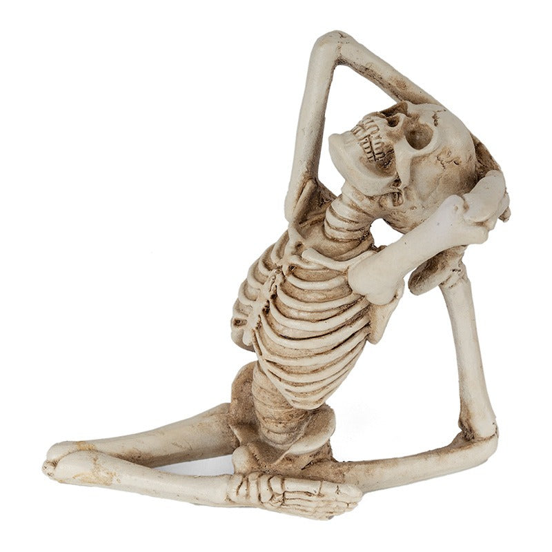 Yoga Skeleton Figurine - Quirky Antique Resin Decor