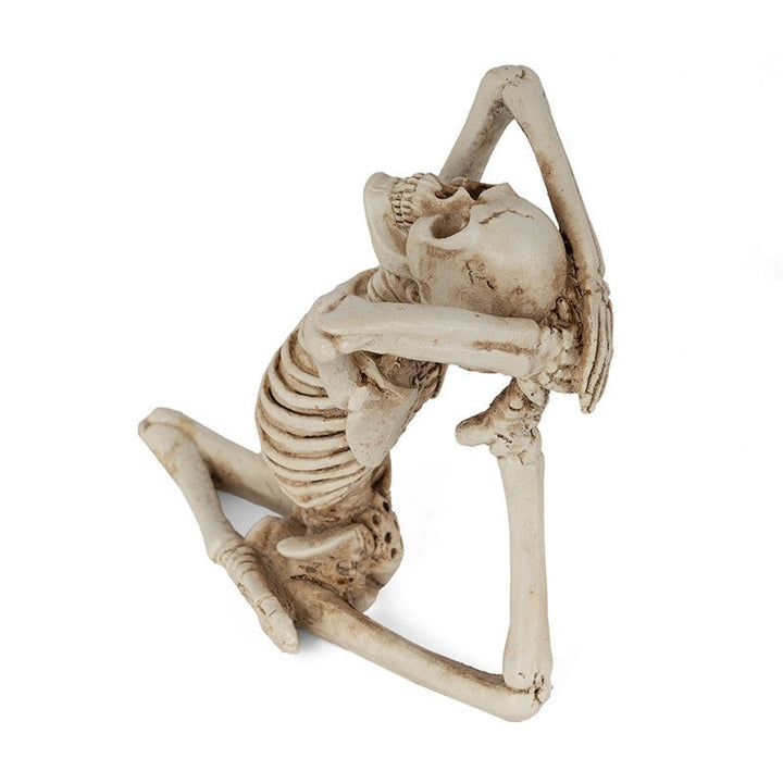Yoga Skeleton Figurine - Quirky Antique Resin Decor