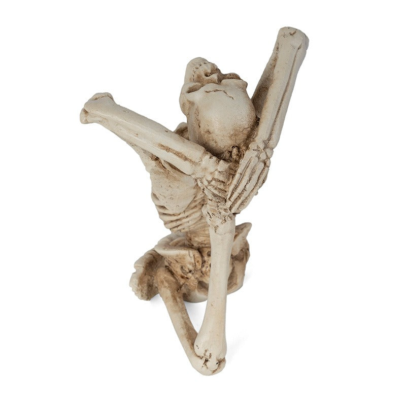 Yoga Skeleton Figurine - Quirky Antique Resin Decor