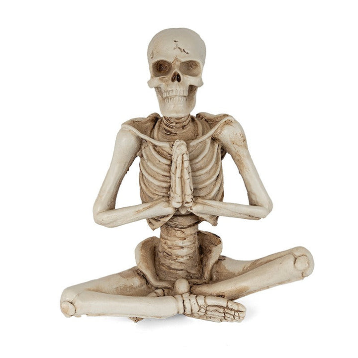 Yoga Skull Figurine – Gothic Meditation Decor Accent