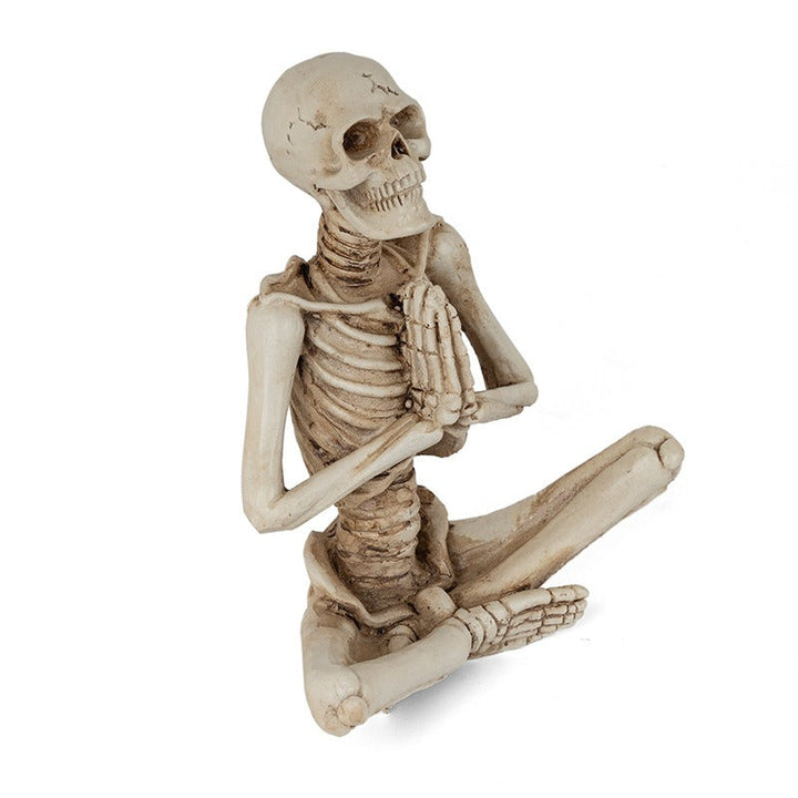 Yoga Skull Figurine – Gothic Meditation Decor Accent