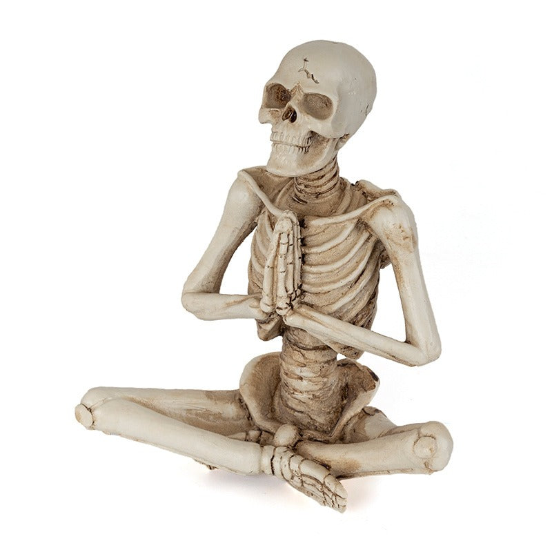 Yoga Skull Figurine – Gothic Meditation Decor Accent