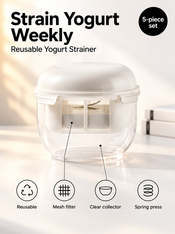 Reusable Yogurt Strainer Maker with Whey Separator