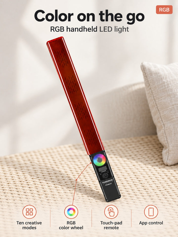 RGB Handheld LED Light Stick with Ten Creative Modes