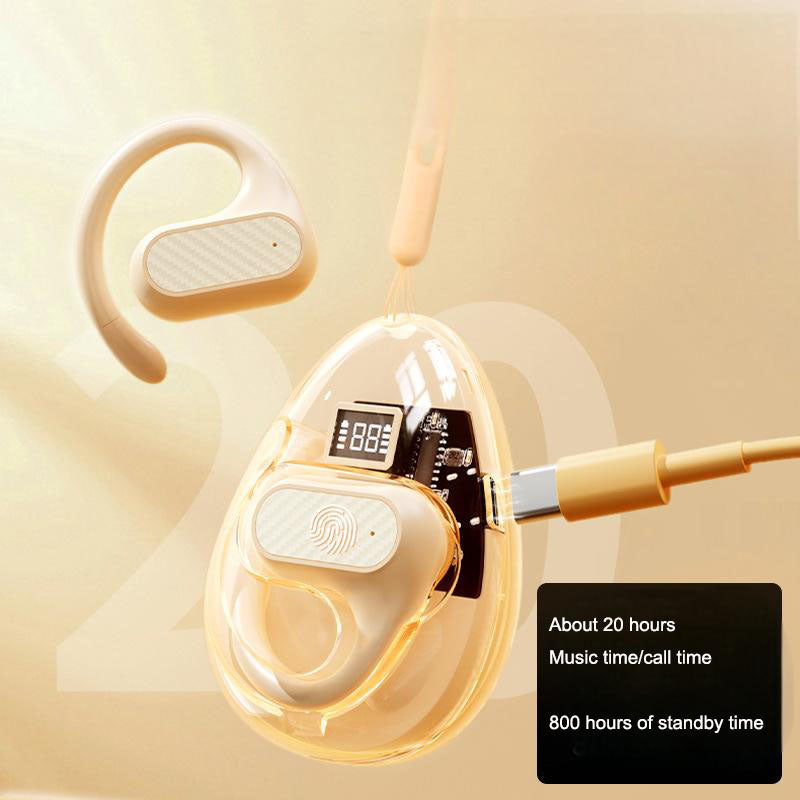 Open-Ear Wireless Earphones with LED Battery Display