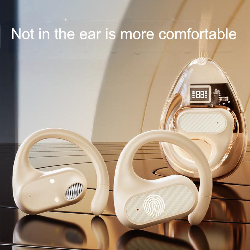 Open-Ear Wireless Earphones with LED Battery Display