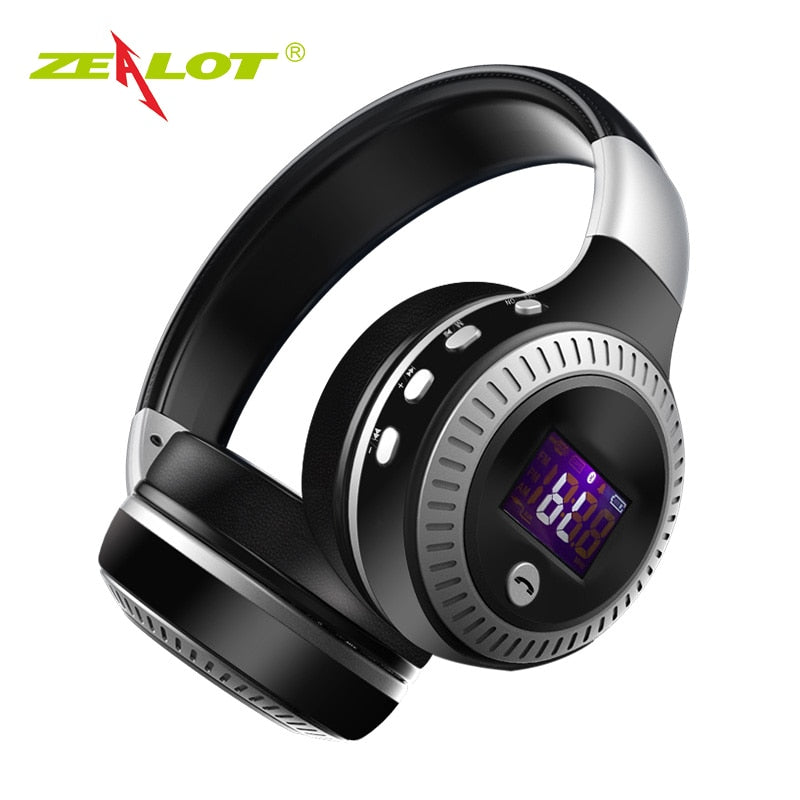 Wireless Headphones with FM Radio and microSD Playback
