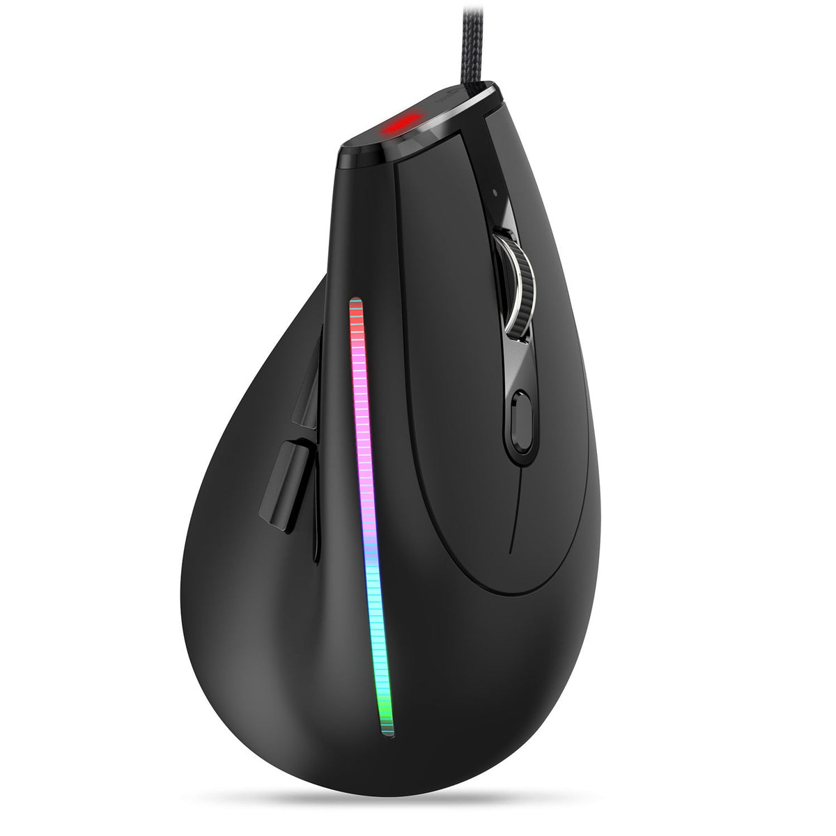 Vertical Ergonomic Gaming Mouse with RGB Light Strip