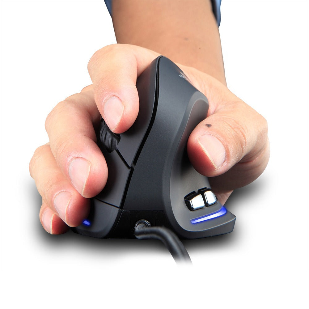 Vertical Ergonomic Wired Mouse for Wrist Strain Relief