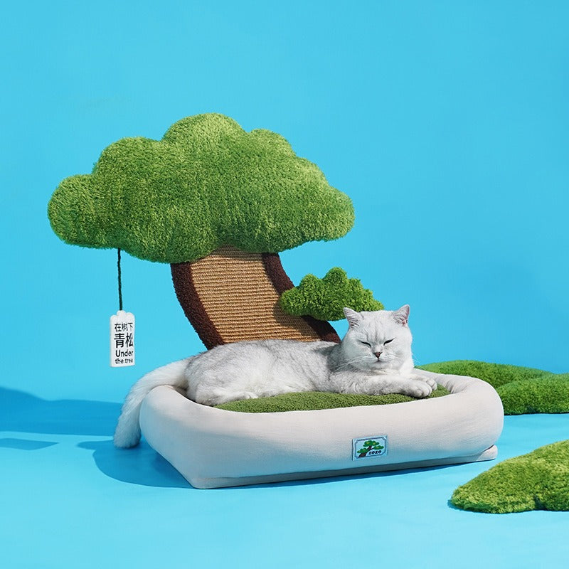 Cat Bed & Scratching Board for Cozy Indoor Lounging