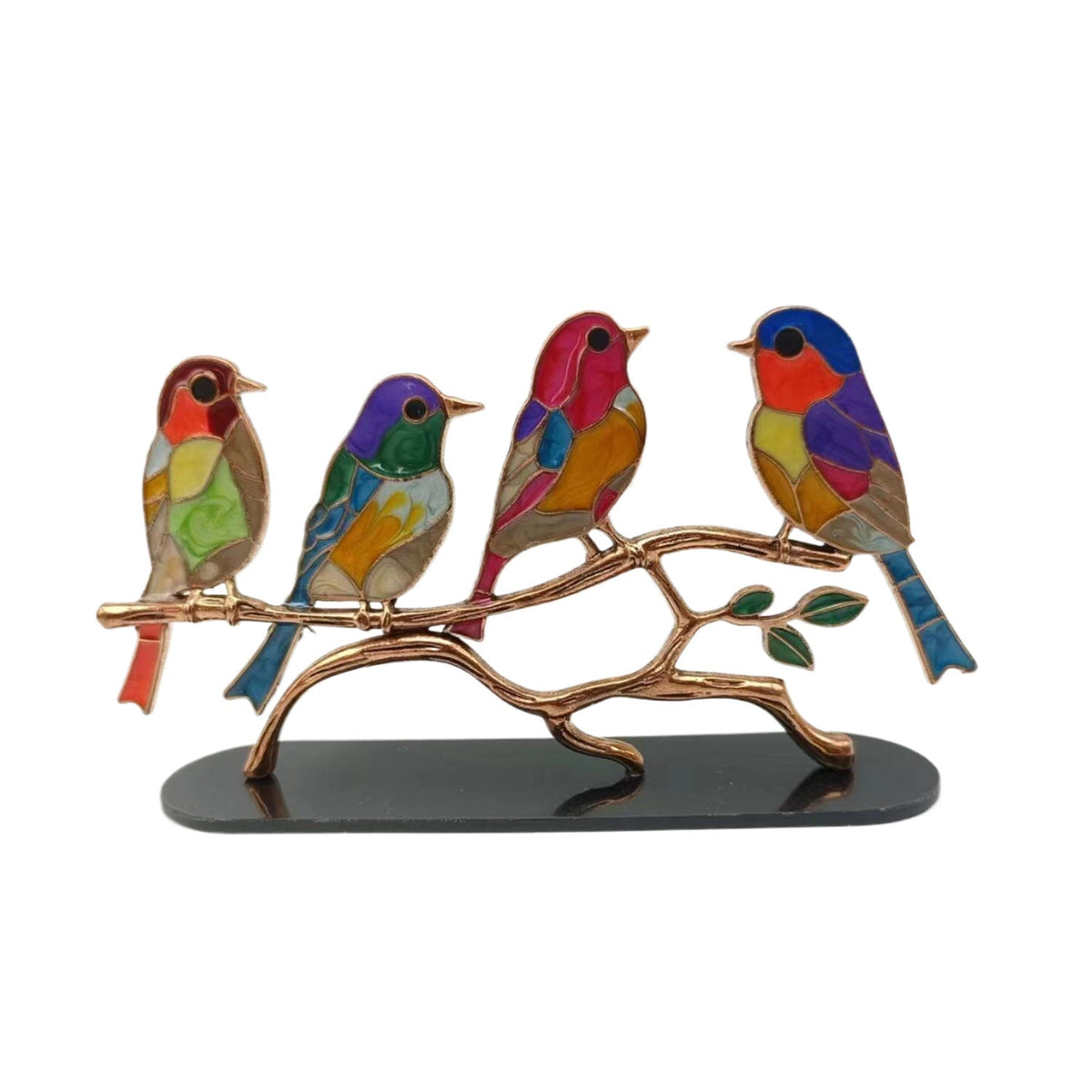 Bird Sculpture Decor – Colorful Nature Tabletop Accent