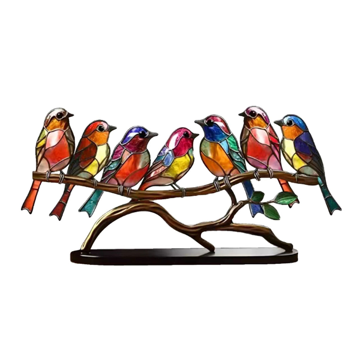 Bird Sculpture Decor – Colorful Nature Tabletop Accent