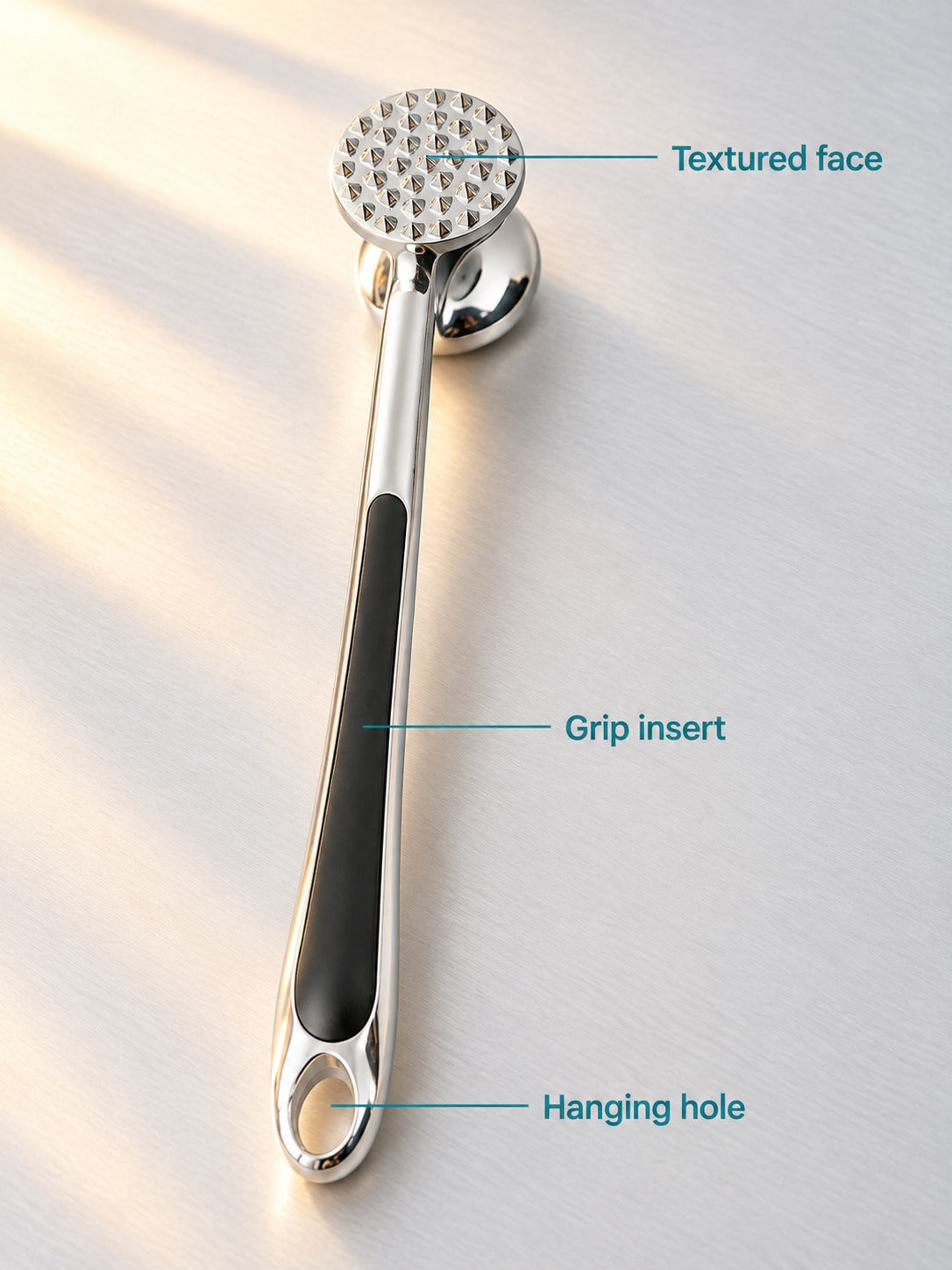 Zinc Alloy Meat Tenderizer Mallet for Steak & Pork