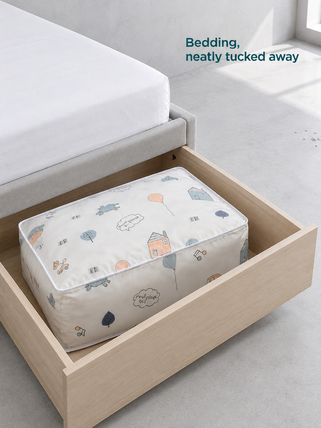 Zip-Sealed Quilt Storage Bag, Clear PEVA Large Capacity