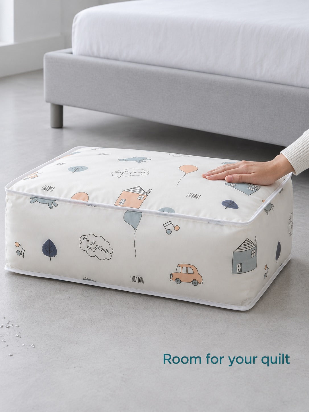 Zip-Sealed Quilt Storage Bag, Clear PEVA Large Capacity