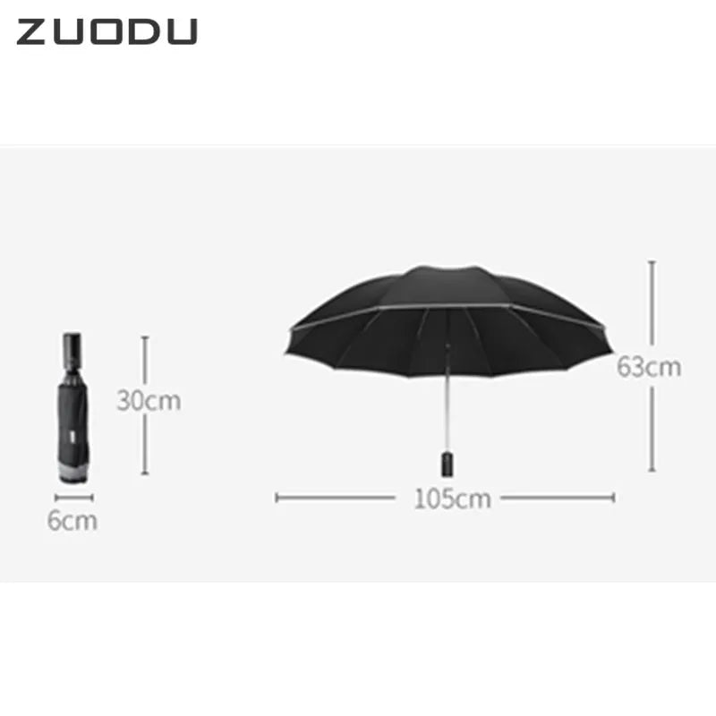 Men's Reverse Folding Automatic Umbrella with LED Light